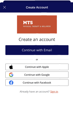 App Create Account