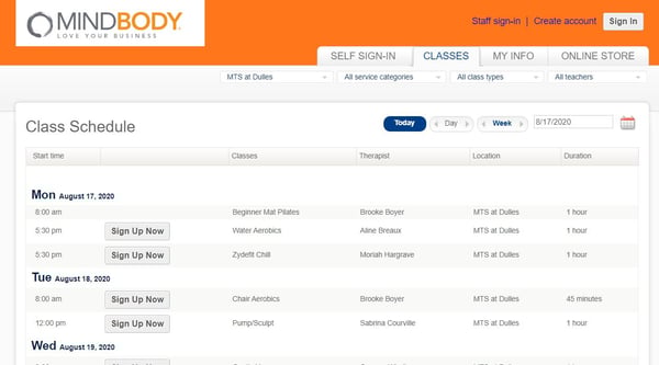 MTS Virtual - Mind Body Browse Classes
